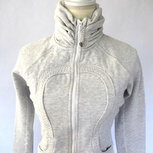 LULULEMON Cuddle Up Jacket Heathered White Gray